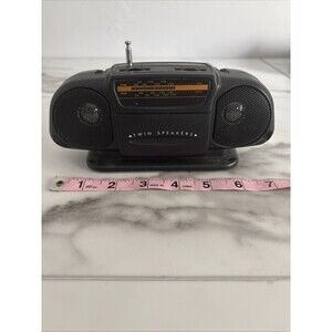7” Mini Baby Boom Box AM/FM Portable Radio Twin Speaker Boombox WORKS